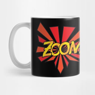 Zoom comic style typography Mug